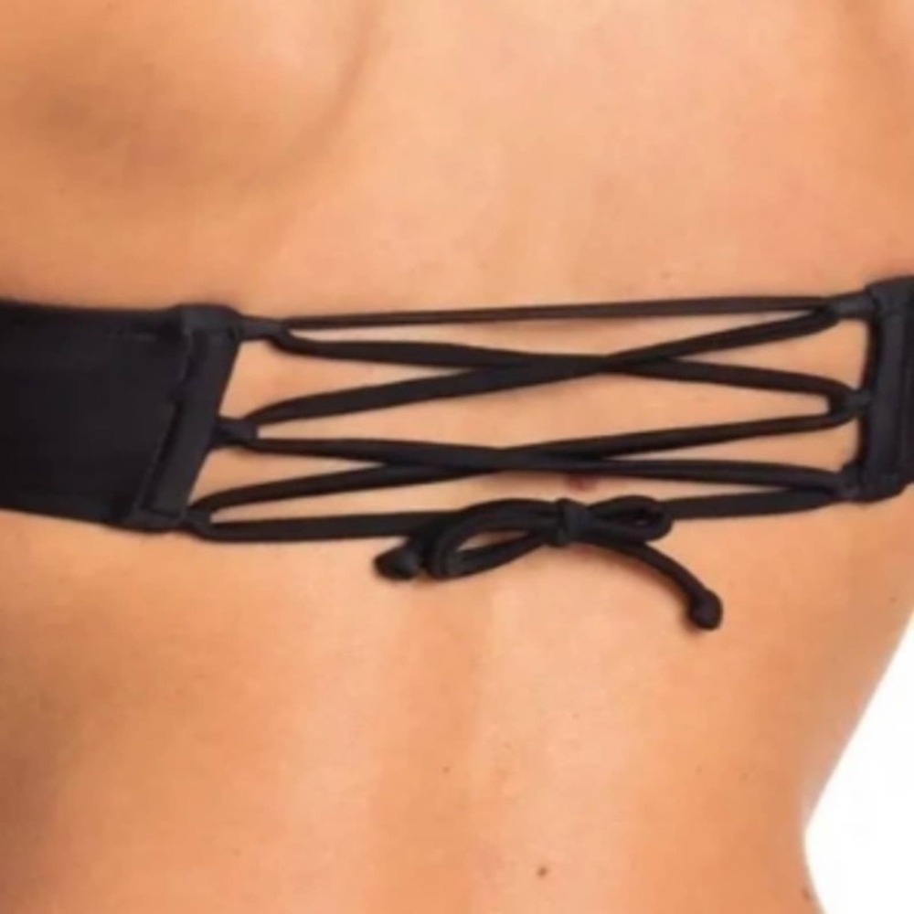 All Saints Black Lazo Bikini Top Size Extra Small NWT - Picture 2 of 4